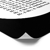 Black White 18 Tables tot 360 huwelijksgasten Poster (Hoek)