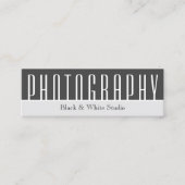 Black White 1 Mini Photography Visitekaartje (Voorkant)