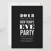 Black White 2013 Uitnodiging van nieuwjaarsfeest (Voorkant)