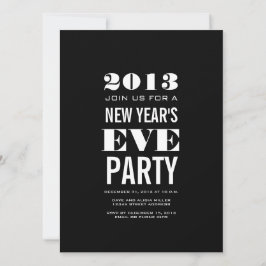 Black White 2013 Uitnodiging van nieuwjaarsfeest