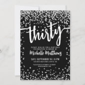 Black White 30ste verjaardag Kaart (Voorkant)