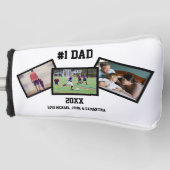 Black White 3 Photo Vaderdag Golfheadcover (Voorkant)