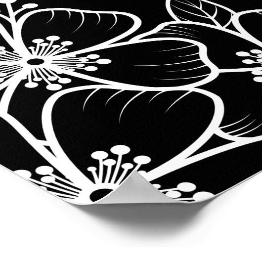 Black White 40ste verjaardag welkom Poster (Hoek)