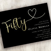 Black White, 50th Script Gold Foil, 50th Kaart