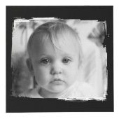 Black white 5 family pictures photo kubus (Voorkant)