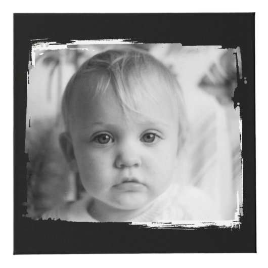 Black white 5 family pictures photo kubus (Voorkant)