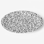Black/White 65th Random Number Pattern Papieren Bordje (Gekanteld)