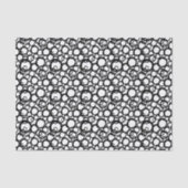 Black White Abstract Circles Collage Tissue Paper Tissuepapier (Voorkant)