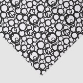 Black White Abstract Circles Collage Tissue Paper Tissuepapier (Detail)