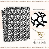 Black White Abstract Circles Collage Tissue Paper Tissuepapier