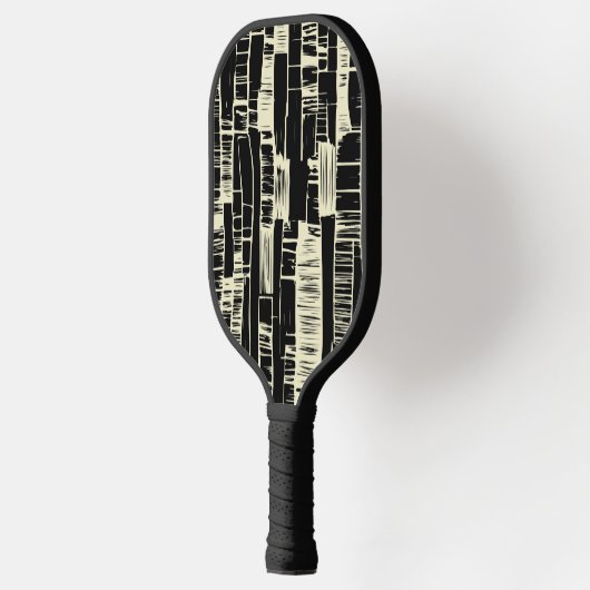 Black &white abstract modern Pickleball Paddle (Links)