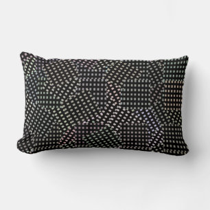 Black White Abstract Patchwork Checks Pattern Kussen