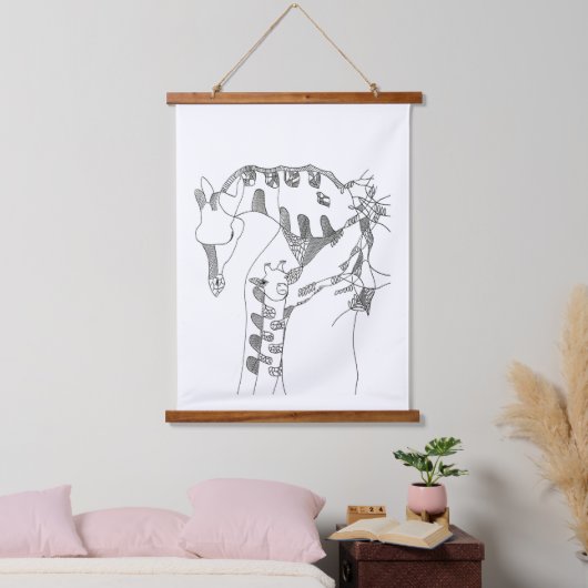 Black & white abstract stick  tapestries hangend wandkleed (Slaapkamer)