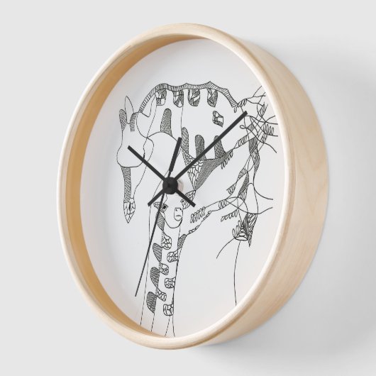 Black & white abstract stick  tapestries wood wall (Hoek)