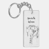 Black & white abstract stick  tapestries wood wall sleutelhanger (Voorkant Links)