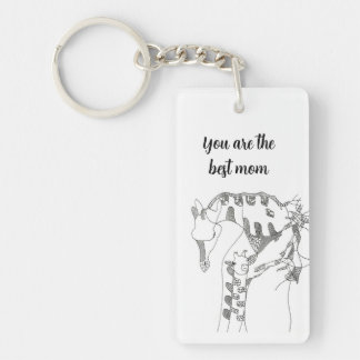 Black & white abstract stick  tapestries wood wall sleutelhanger