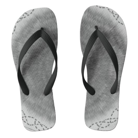 Black & White Abstract Vortex Teenslippers (Voetbed)