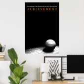 Black White Achievement Motivatie Basketball Poster (Thuiskantoor)