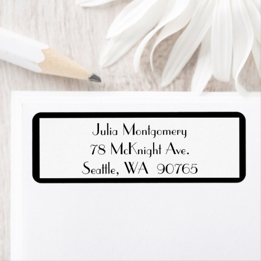 Black & White-adreslabel van 1920 Etiket (Insitu)