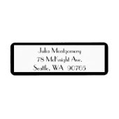 Black & White-adreslabel van 1920 Etiket (Voorkant)