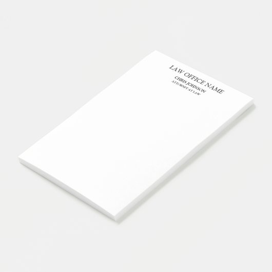 Black White advocaat bij Law Business Profile Post-it® Notes (Schuin)