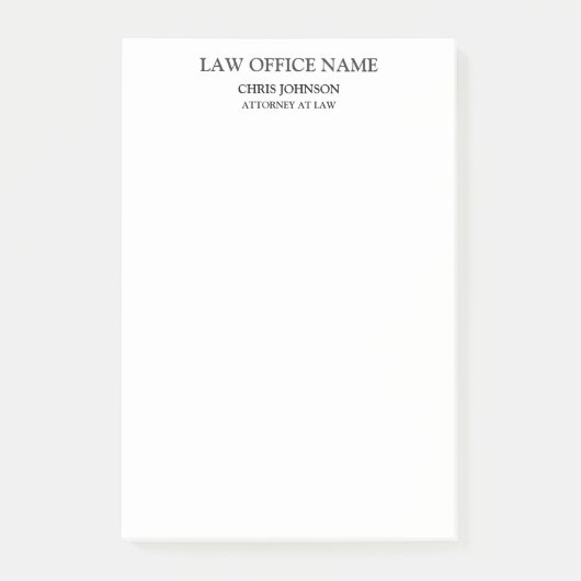 Black White advocaat bij Law Business Profile Post-it® Notes (Voorkant)
