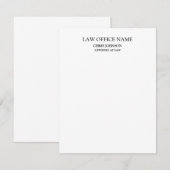 Black White advocaat bij Law Business Profile RSVP Kaartje (Voorkant / Achterkant)