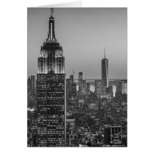 Black & White Aerial Uitzicht New York City Night