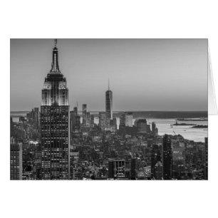Black & White Aerial Uitzicht New York City Night