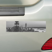 Black & White Aerial Uitzicht New York City Night Bumpersticker (Op auto)