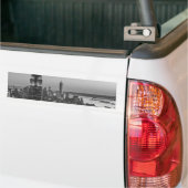 Black & White Aerial Uitzicht New York City Night Bumpersticker (Op Truck)