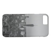 Black & White Aerial Uitzicht New York City Night Case-Mate iPhone Case (Achterkant (Horizontaal))