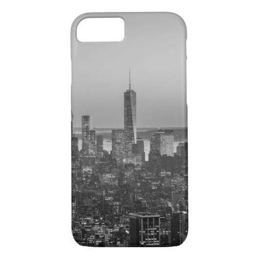 Black & White Aerial Uitzicht New York City Night Case-Mate iPhone Case (Achterkant)