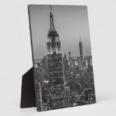 Black & White Aerial Uitzicht New York City Night Fotoplaat (Zijkant)