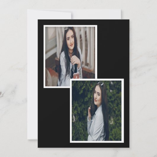 Black & White Afstuderen aangekondigd Aankondiging (Achterkant)