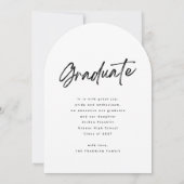 Black White Afstuderen Aankondiging Photo Arch Kaa (Achterkant)