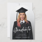 Black White Afstuderen Aankondiging Photo Arch Kaa (Voorkant)