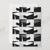 Black & White Afstuderen Petten Uitnodiging (Achterkant)