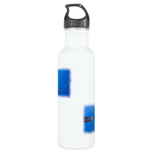 Black & White Amateur Radio Calling Waterfles (Achterkant)