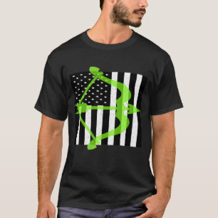 Black White American Amerikaanse Amerikaanse Vlag T-shirt
