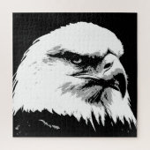 Black White American Bald Eagle Pop Art Legpuzzel (Verticaal)