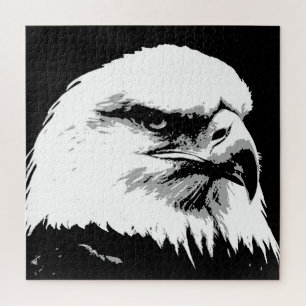 Black White American Bald Eagle Pop Art Legpuzzel