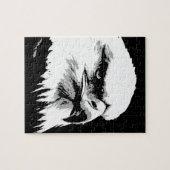 Black White American Bald Eagle Pop Art Legpuzzel (Horizontaal)