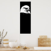 Black White American Bald Eagle Pop Art Poster (Keuken)
