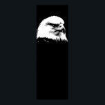 Black White American Bald Eagle Pop Art Poster<br><div class="desc">Afbeeldingen van Freedom & Courage Motivatie Eagles - Zwart-wit gezicht van Bald Egle. Eagle Eye zonder pitten: Bald American Eagle Afbeeldingen - Black & White Fearsome Patriotic Eagle Head</div>