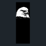Black White American Bald Eagle Pop Art Poster<br><div class="desc">Afbeeldingen van Freedom & Courage Motivatie Eagles - Zwart-wit gezicht van Bald Egle. Eagle Eye zonder pitten: Bald American Eagle Afbeeldingen - Black & White Fearsome Patriotic Eagle Head</div>