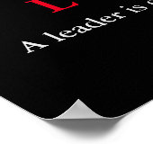 Black White Amerikaanse Eagle Leiderschap Motivati Poster (Hoek)