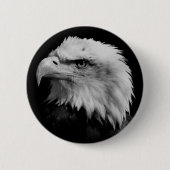 Black White Amerikaanse Eagle Leiderschap Motivati Ronde Button 5,7 Cm (Voorkant)