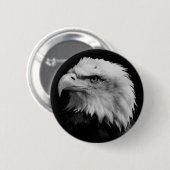 Black White Amerikaanse Eagle Leiderschap Motivati Ronde Button 5,7 Cm (Voorkant /achterkant)