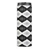 Black, white and grey diamond pattern thermosbeker (Achterkant)